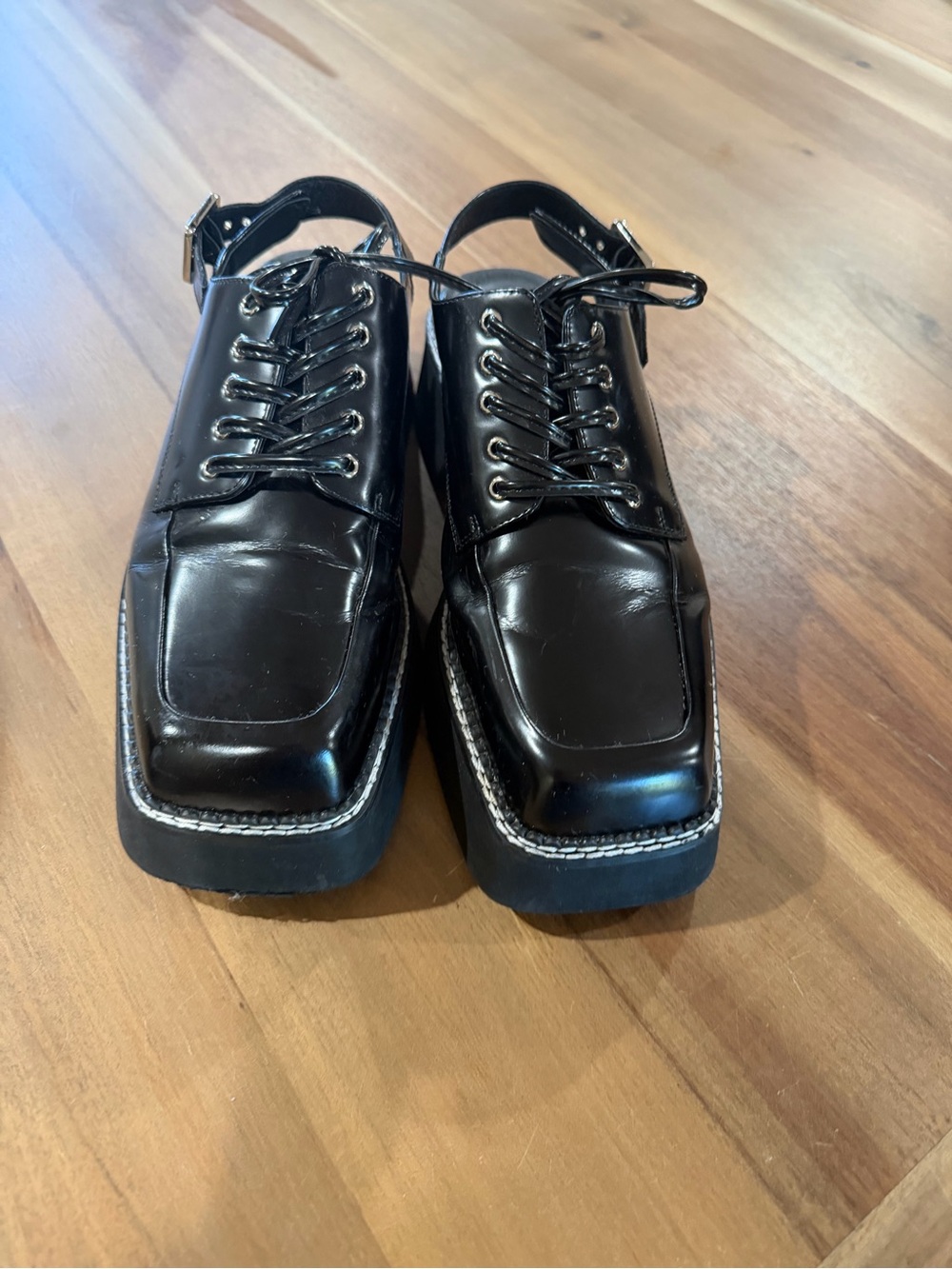 Jeffrey Campbell Derby Apron Toe Slingbacks